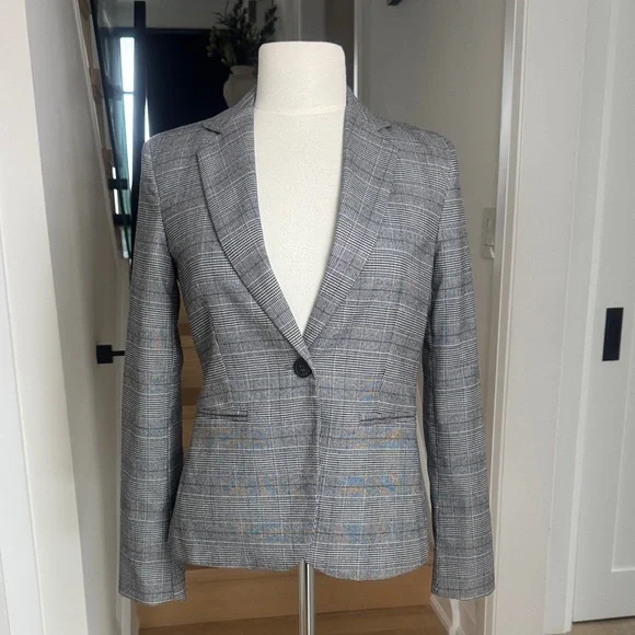 ZARA Plaid Tailored Blazer – Size EUR 34 / US 2 – NWOT - Picture 1 of 8